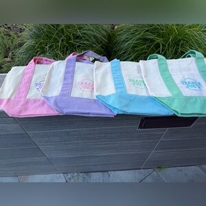 Kids Canvas Tote Bag - Pastel Pink, Lavender, Aqua (Unknown Brand)